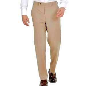Lauren Ralph Lauren Mens Pants Size 34 x 30 Tan Ultra Flex Classic Fit Trouser